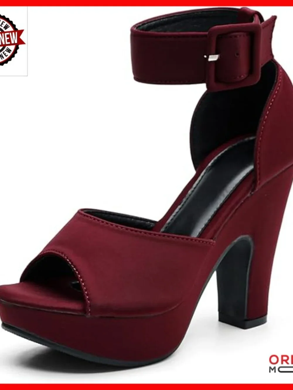 Platform Pumps Block Heels Peep Toe Ankle Strap Dress Wedding Shoes